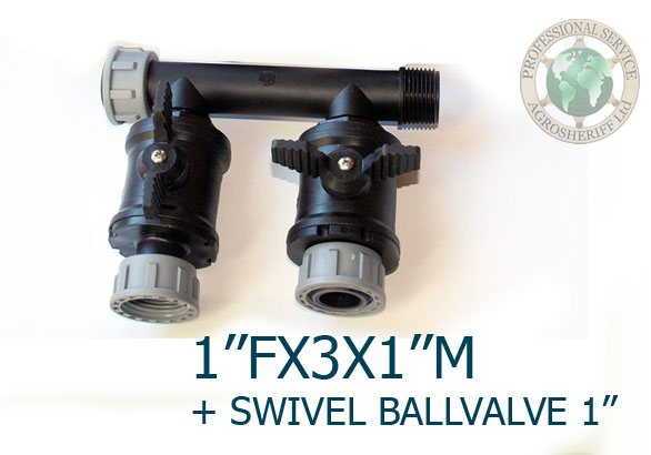 With 2 ball valves